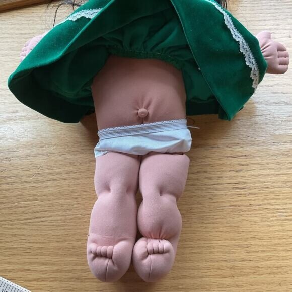 Mattel’s First Edition CPK 13" Doll Baby Green Dress Cabbage Patch Kids - Picture 11 of 13